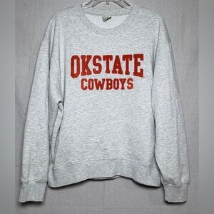 Oklahoma OK State Sweatshirt Mens Sz Medium Gray Cowboys Crewneck Chicka-d